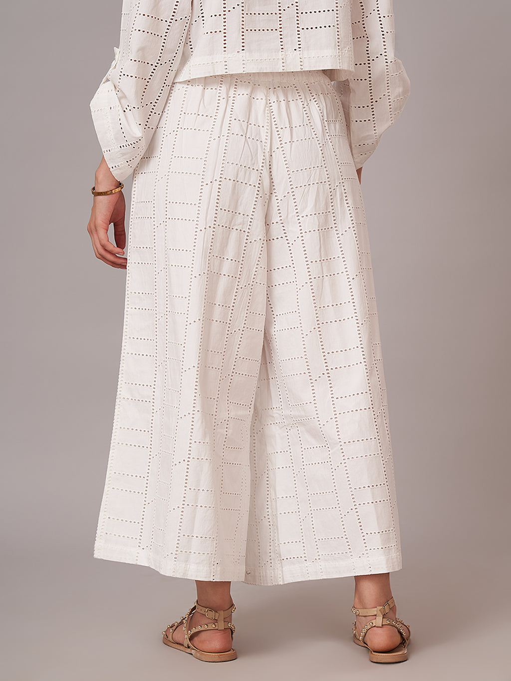 Women's 100% Cotton Regular Fit Culotte White
