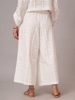 Women's 100% Cotton Regular Fit Culotte White