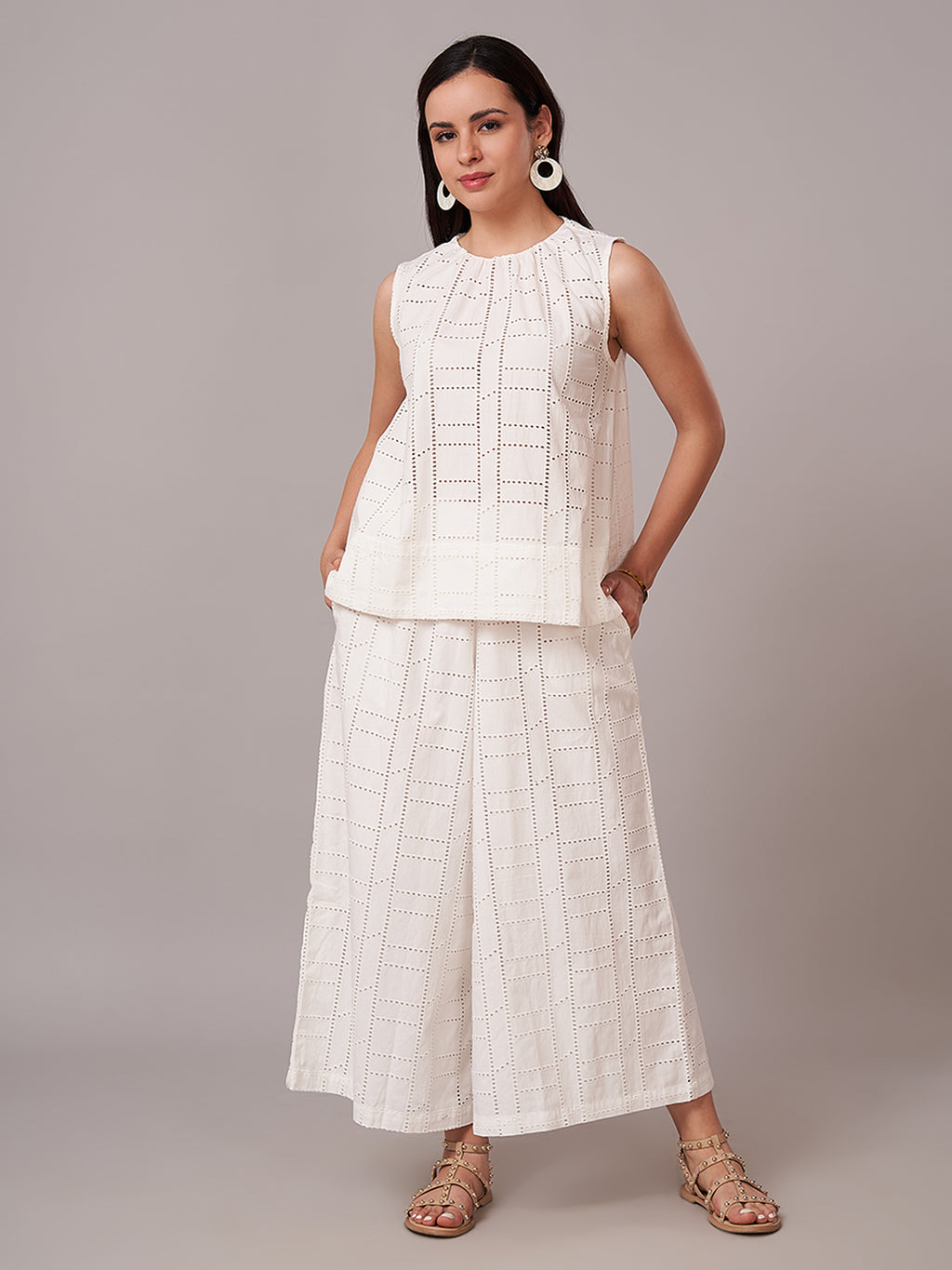 Women's 100% Cotton Regular Fit Blouse White