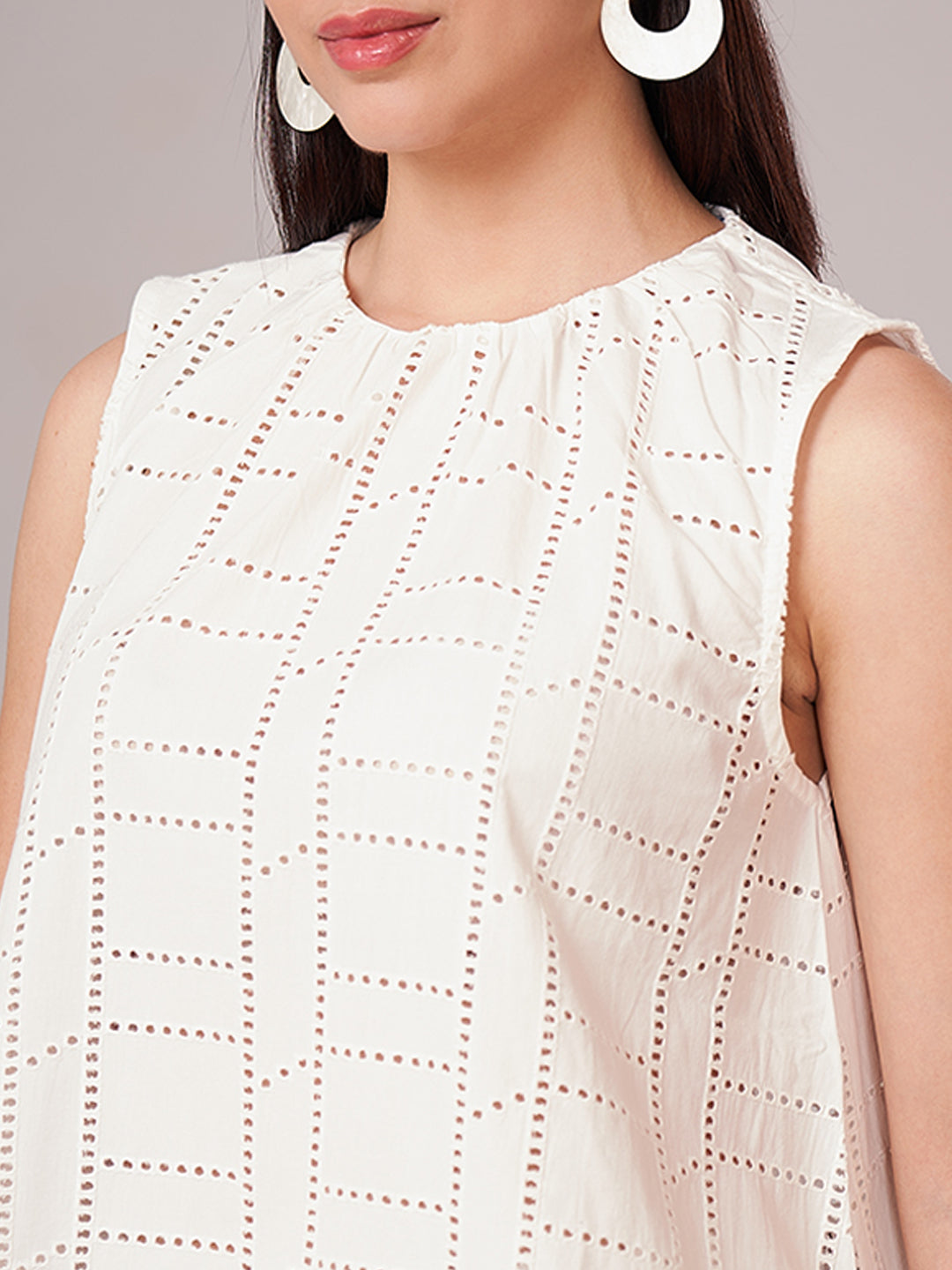 Women's 100% Cotton Regular Fit Blouse White