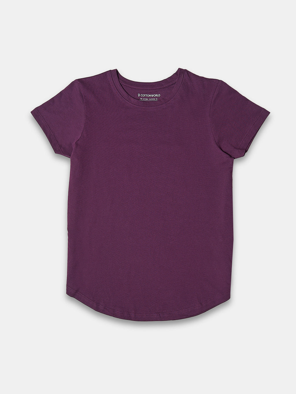 Women's 100% Cotton Regular Fit Tshirt Purple