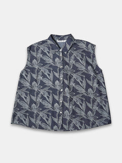 Women's 100% Cotton  Regular Fit Blouse Blue