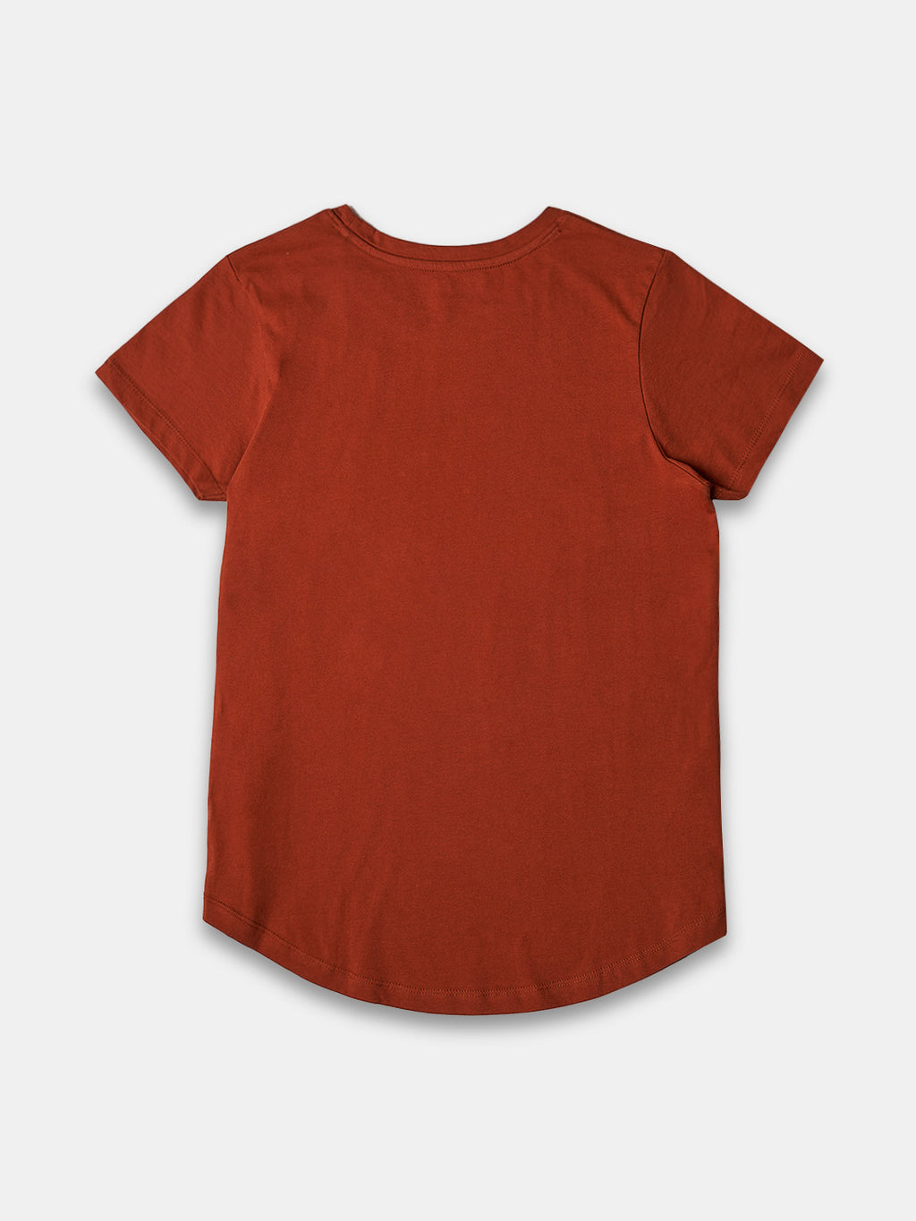 Women's 100% Cotton Regular Fit Tshirt Rust