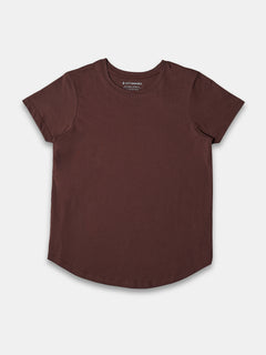 Women's 100% Cotton Regular Fit Tshirt Brown