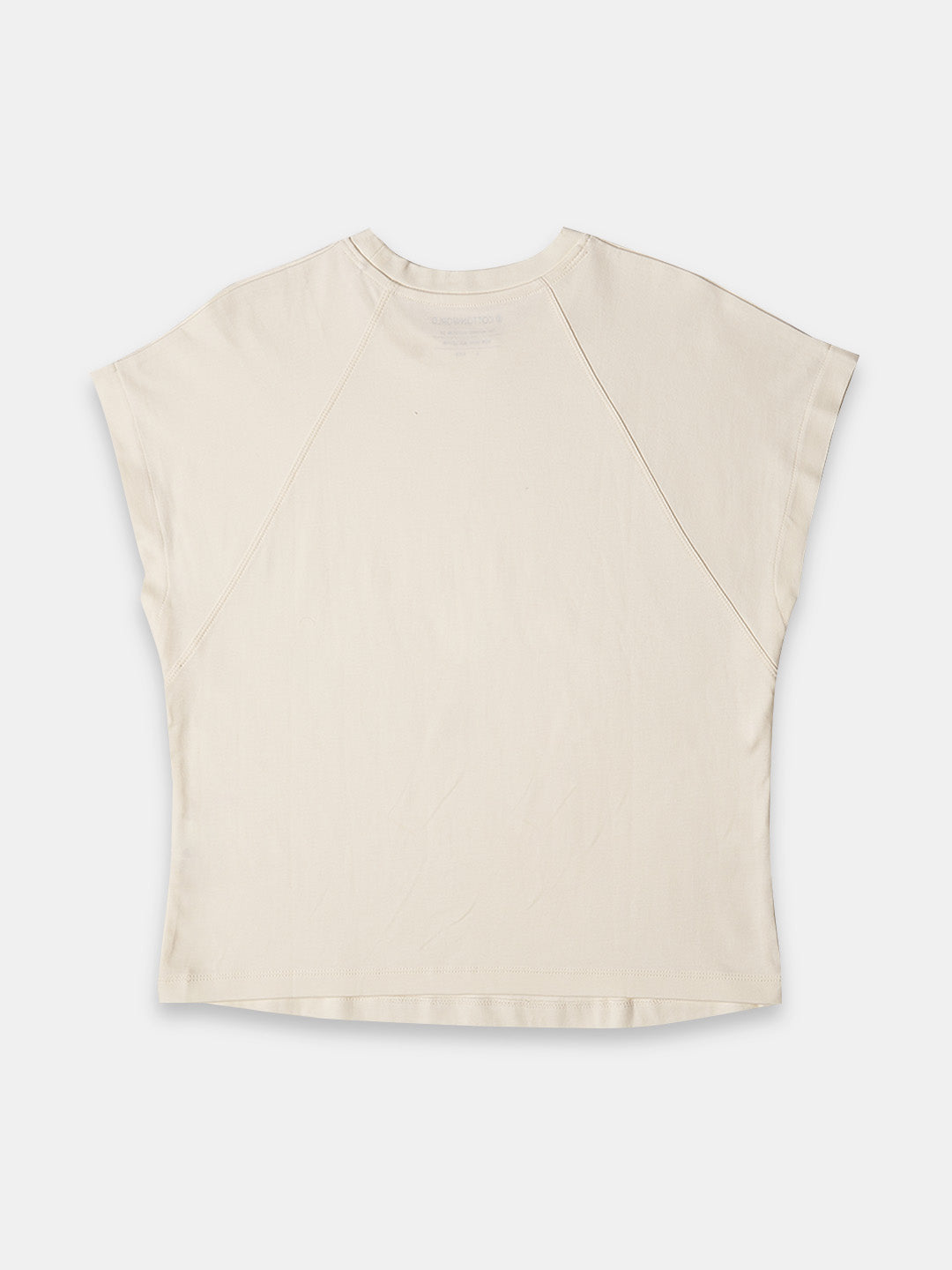 Women's 100% Cotton Regular Fit Tshirt Natural