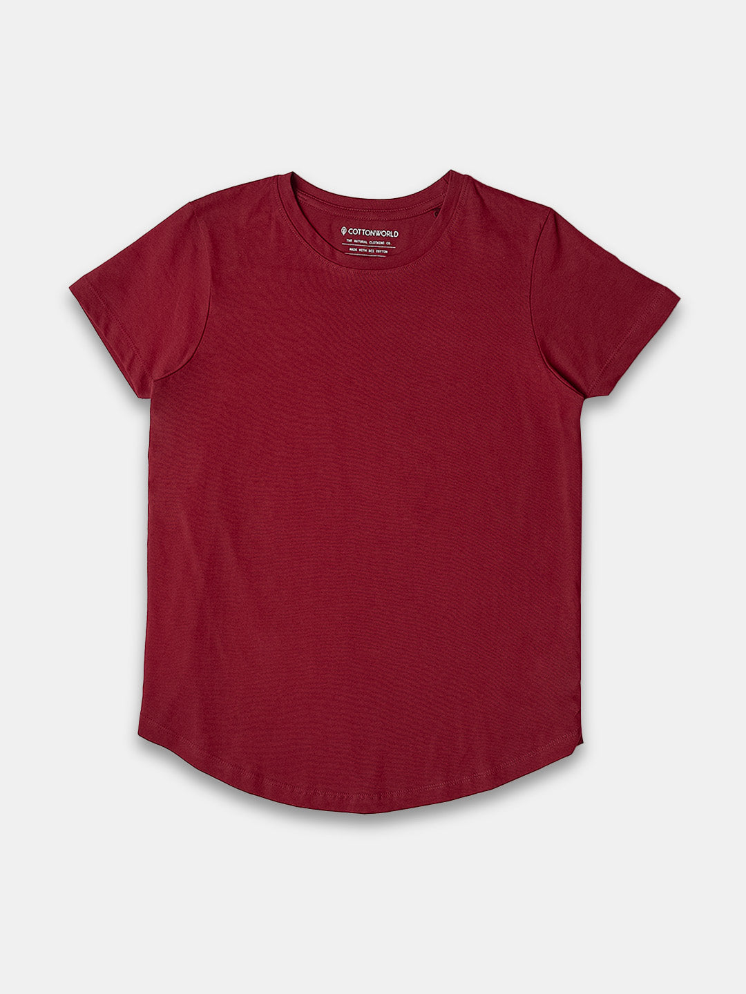 Women's 100% Cotton Regular Fit Tshirt Red