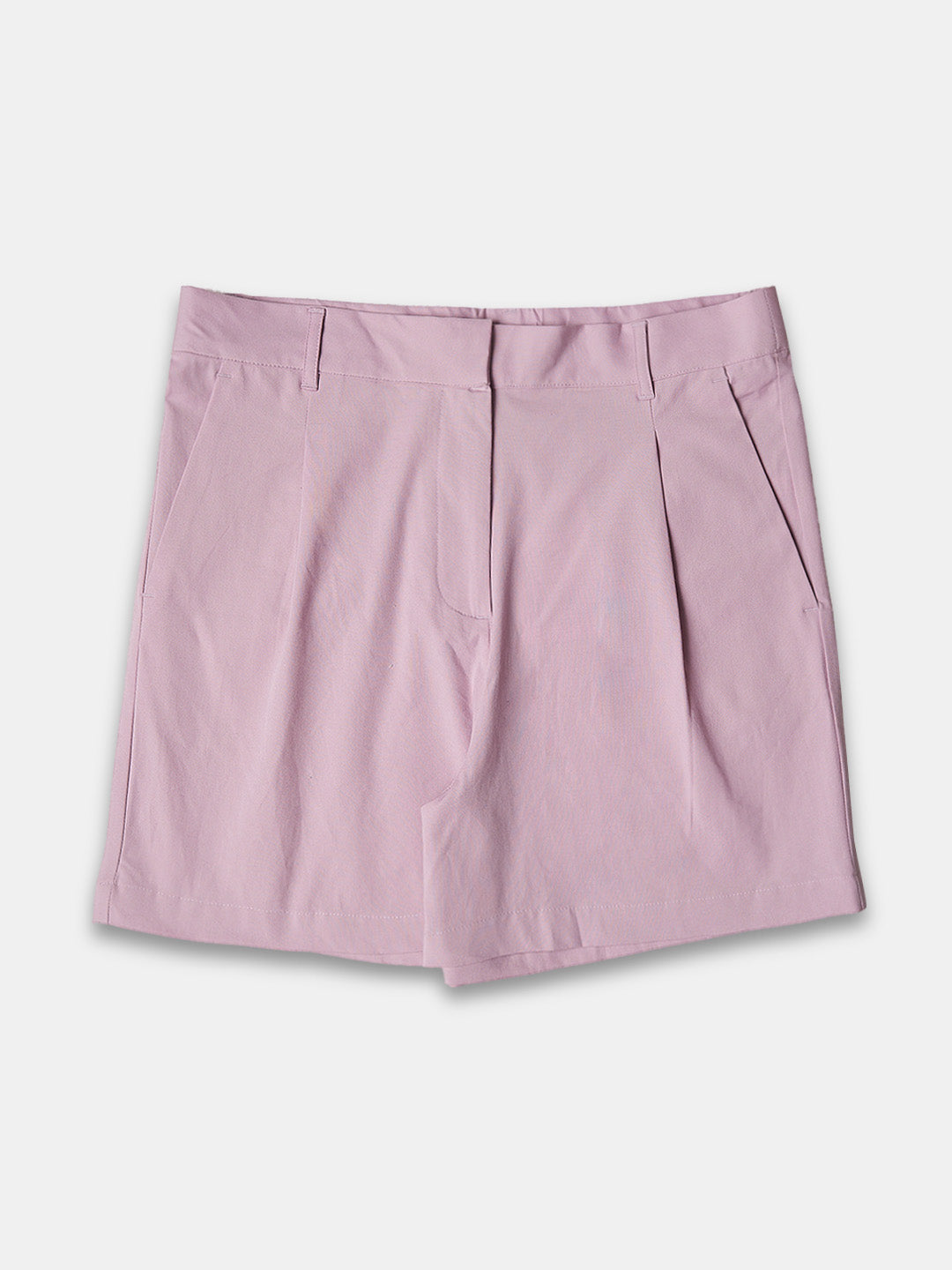 Women's Cotton Lycra Regular Fit Shorts Pink
