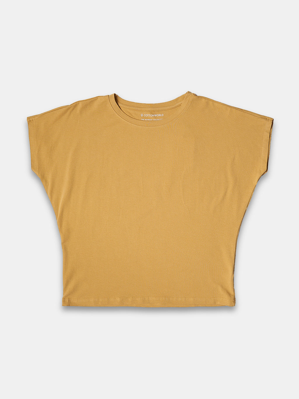 Women's Bamboo Regular Fit Tshirt Mustard
