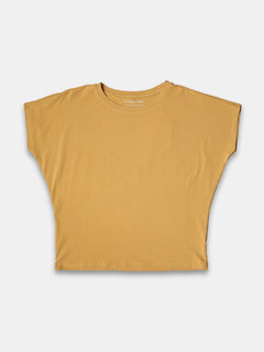 Women's Bamboo Regular Fit Tshirt Mustard