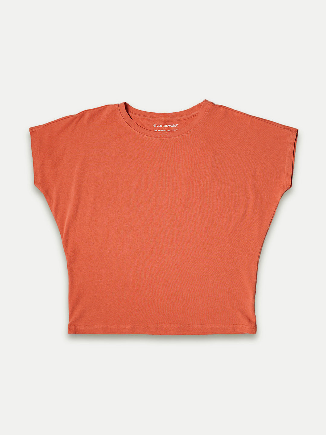 Women's Bamboo Regular Fit Tshirt Rust