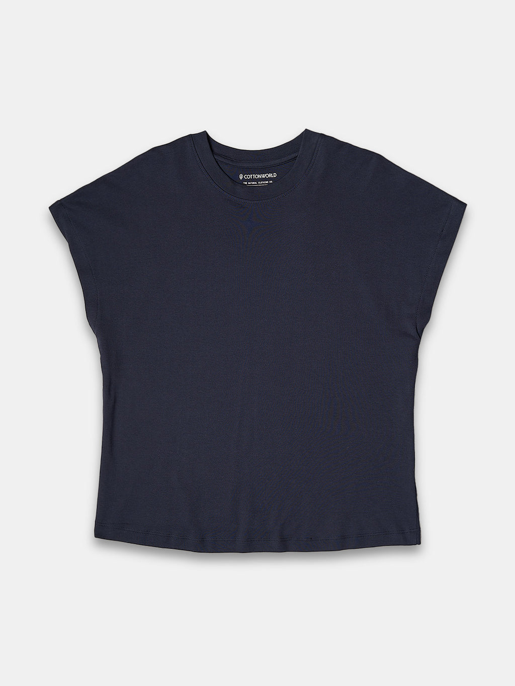 Women's 100% Cotton Regular Fit Tshirt Navy