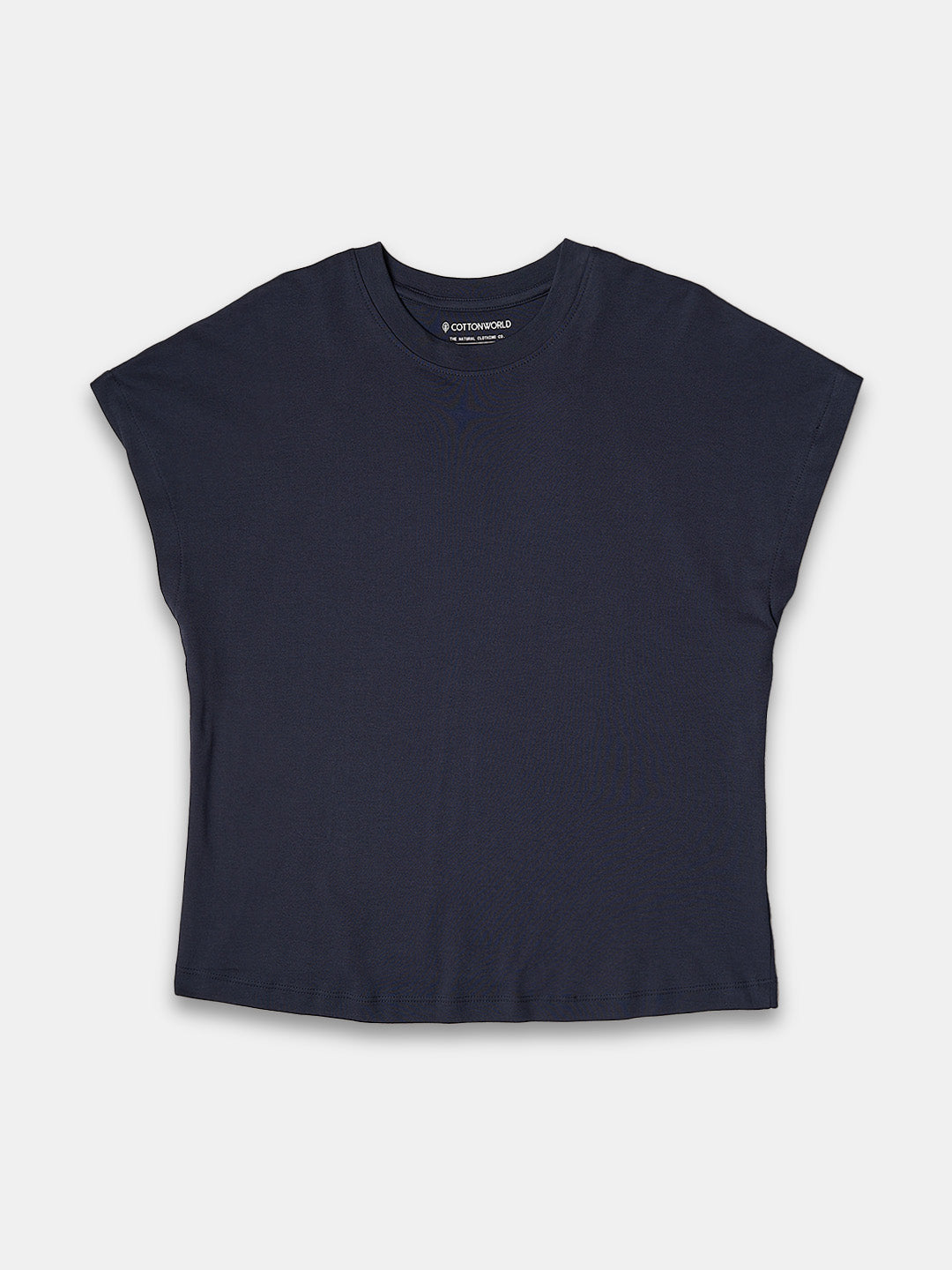 Women's 100% Cotton Regular Fit Tshirt Navy