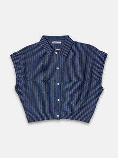 Women's 100% Cotton  Relax Fit Blouse Denim