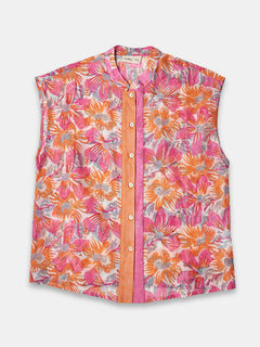 Women's Cotton Silk Regular Fit Blouse Pink