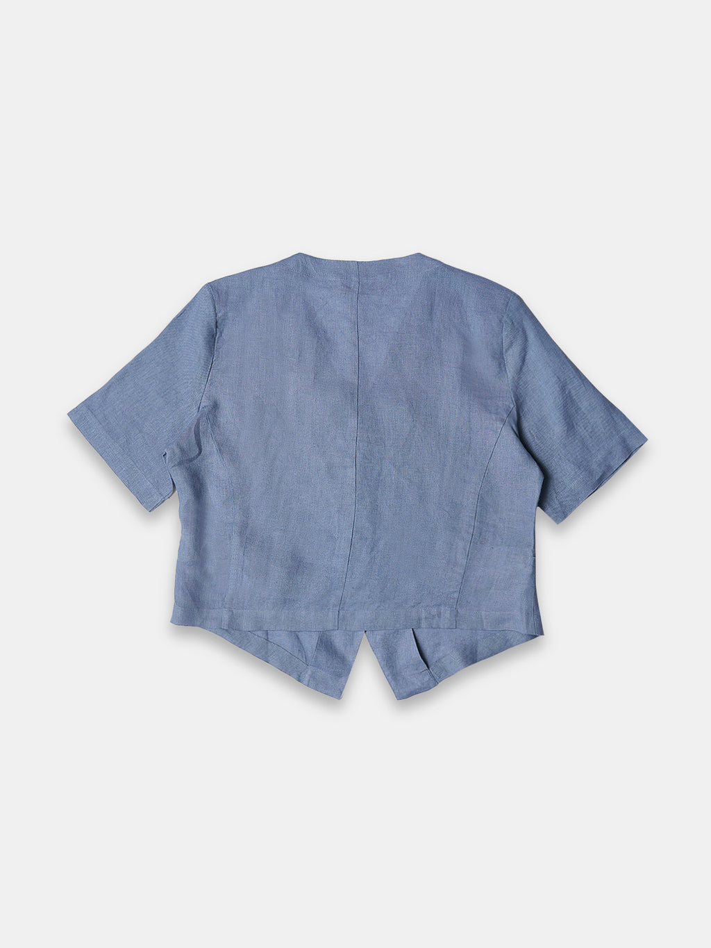 Women's 100% Linen Regular Fit Blouse Blue