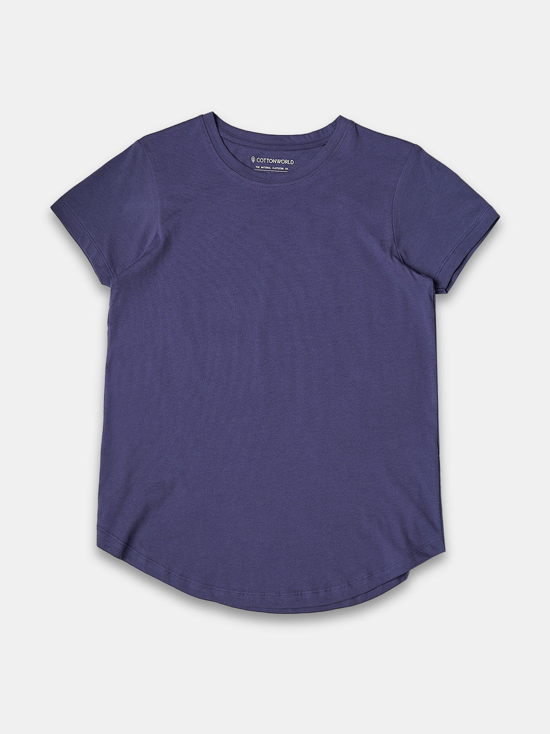 Women's 100% Cotton Regular Fit Tshirt Blue