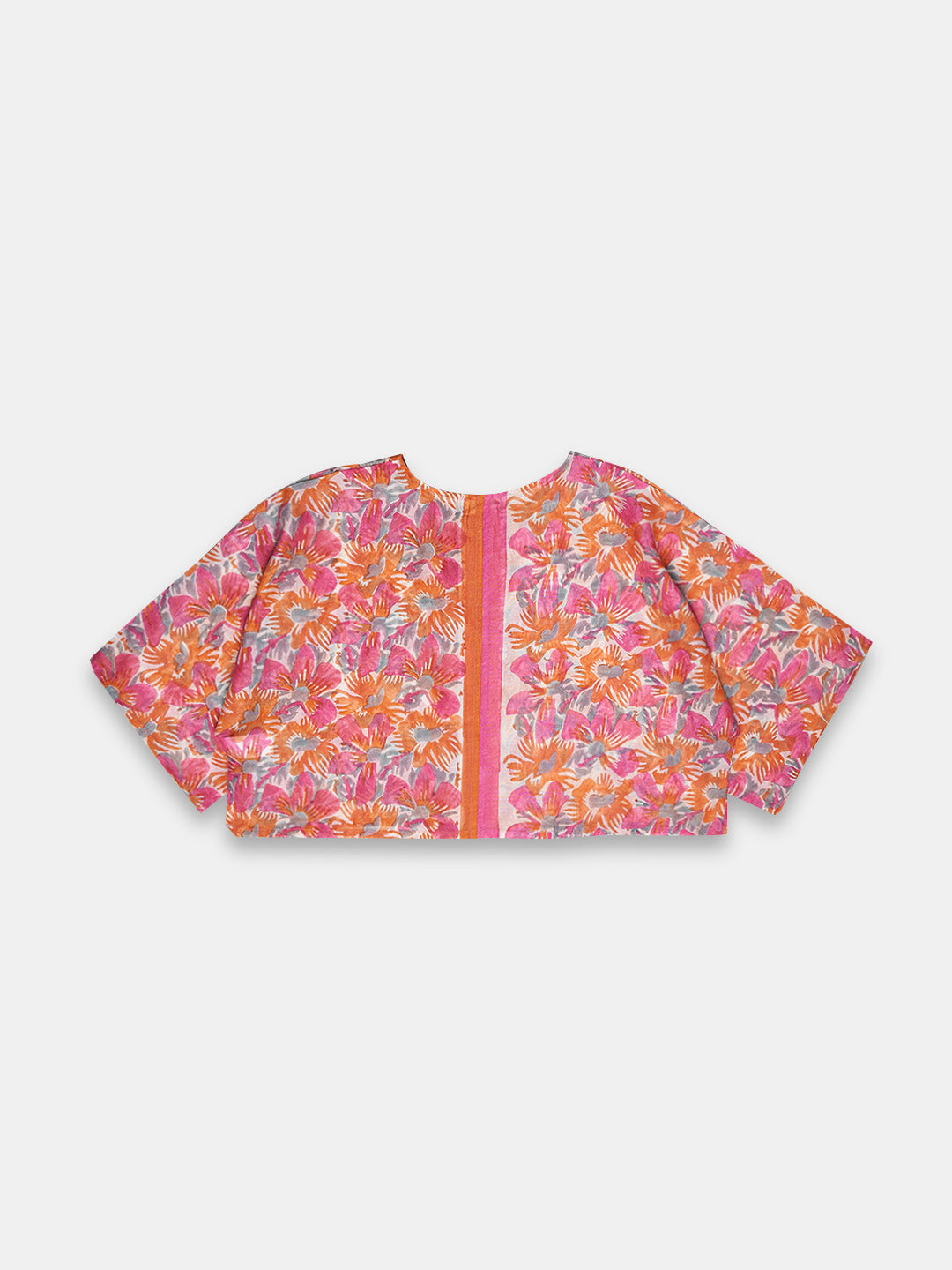 Women's Cotton Silk Boxy Fit Blouse Pink