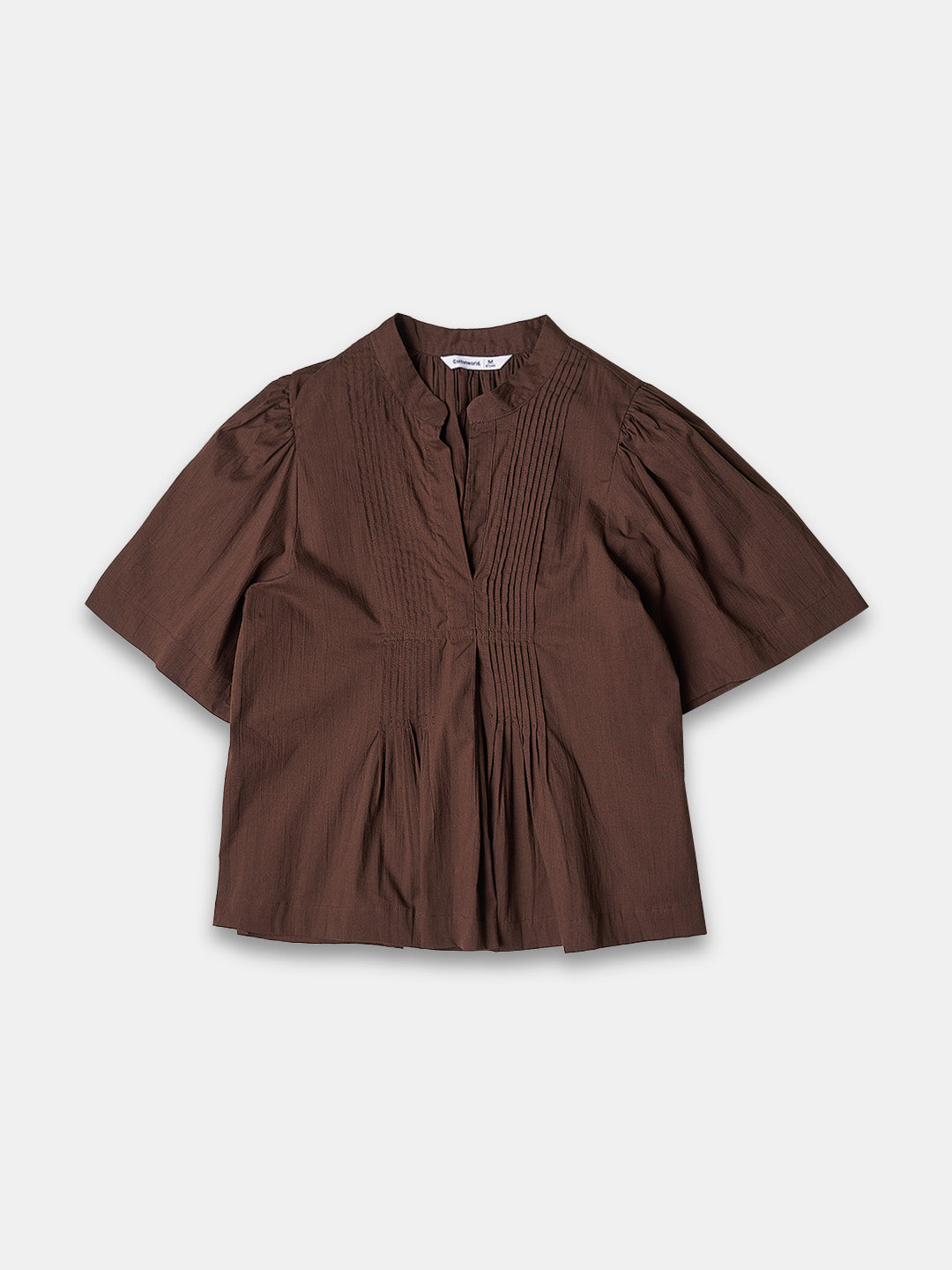 Women's 100% Cotton Regular Fit Blouse Brown
