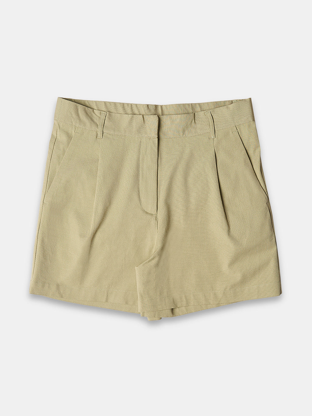 Women's Cotton Lycra Regular Fit Shorts Lime
