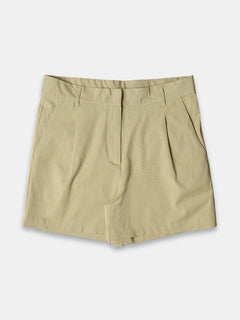Women's Cotton Lycra Regular Fit Shorts Lime