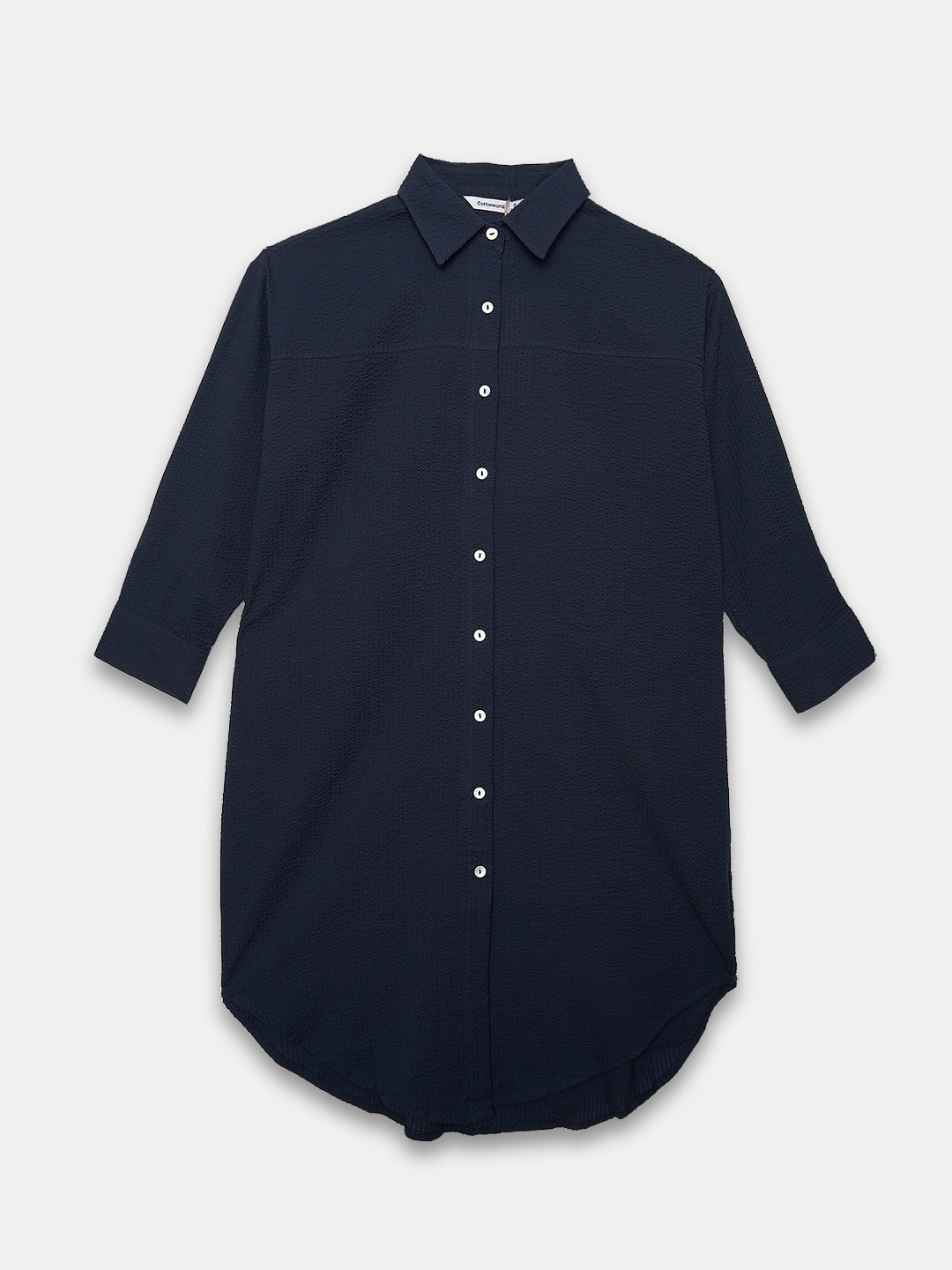 Women's 100% Cotton Relax Fit Kurta Navy