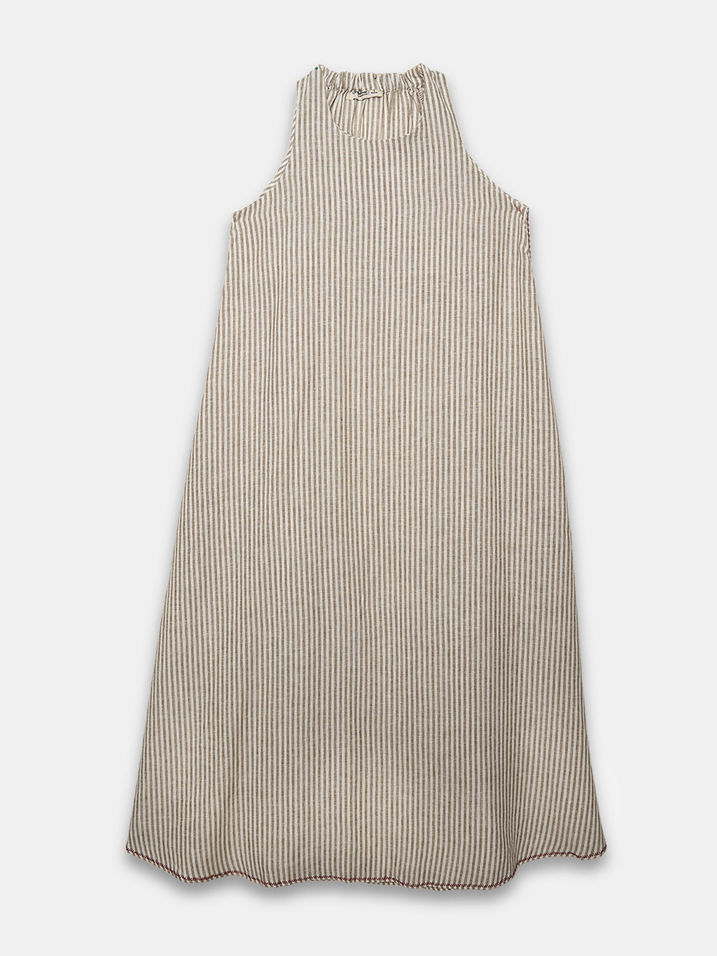 Women's Linen Blend A Line Dress Olive