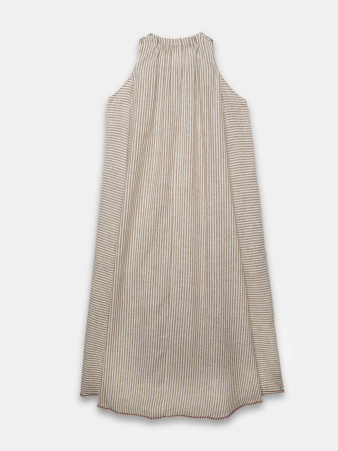 Women's Linen Blend A Line Dress Olive