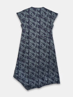 Women's 100% Cotton Regular Fit Dress Blue