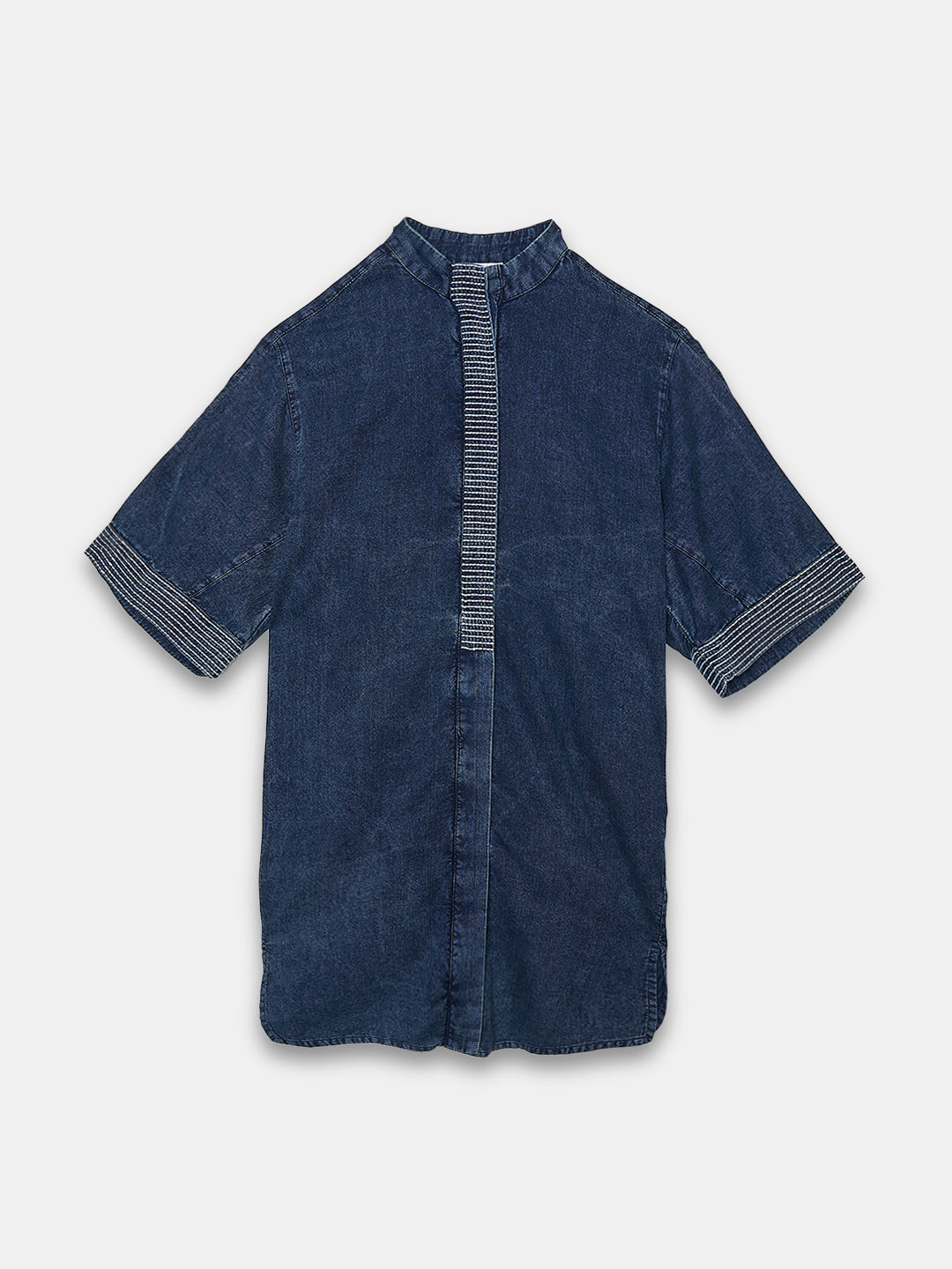 Women's 100% Cotton Regular Fit Kurta Denim