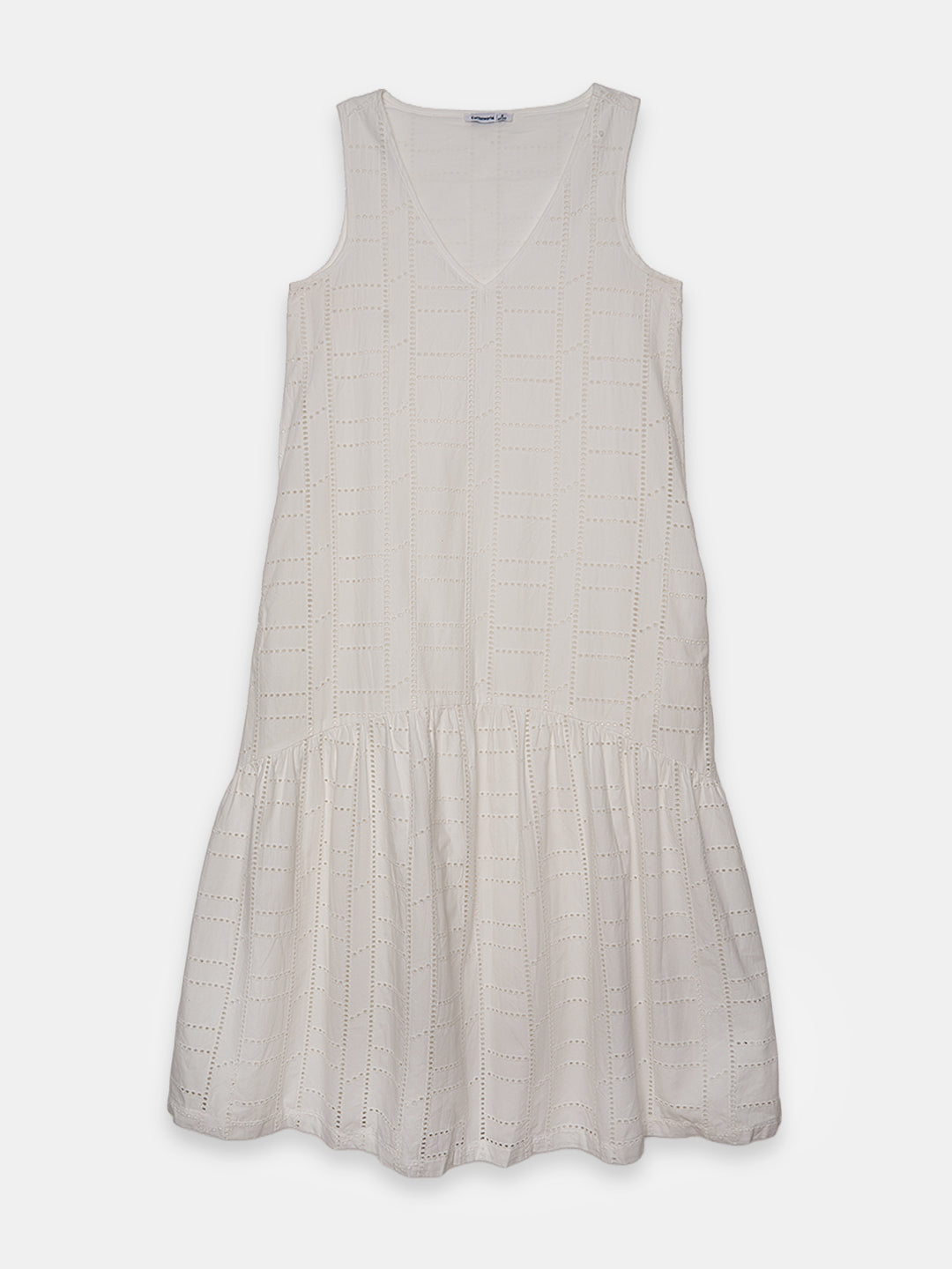 Women's 100% Cotton Regular Fit Dress White