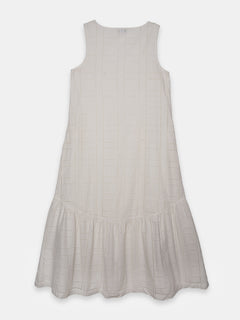 Women's 100% Cotton Regular Fit Dress White