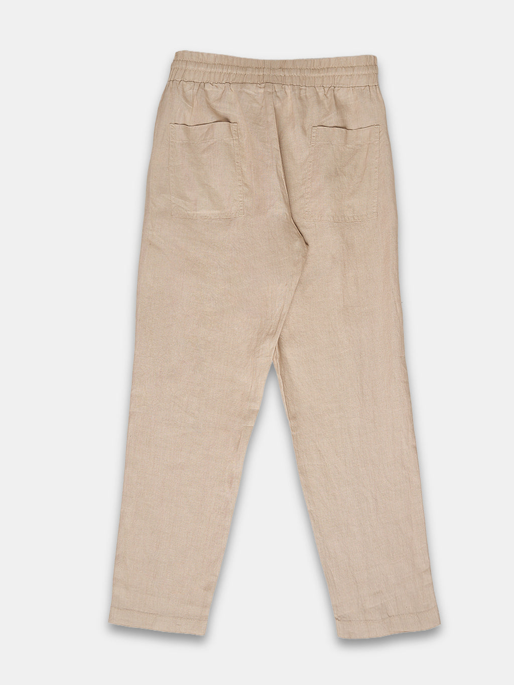 Women's 100% Linen Regular Fit Pant Beige
