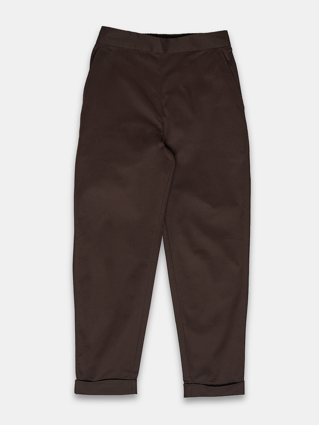 Women's Cotton Lycra Regular Fit Pants Brown