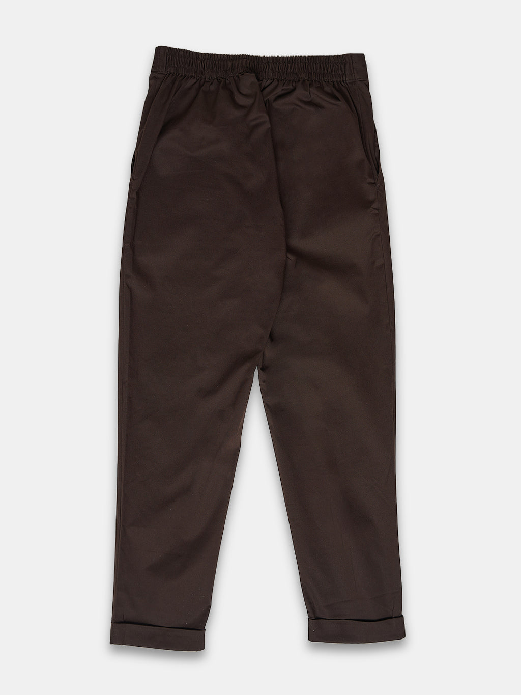 Women's Cotton Lycra Regular Fit Pants Brown