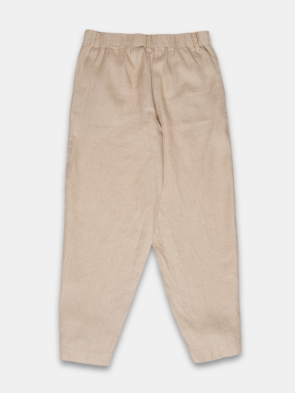 Women's 100% Linen Regular Fit Pant Beige