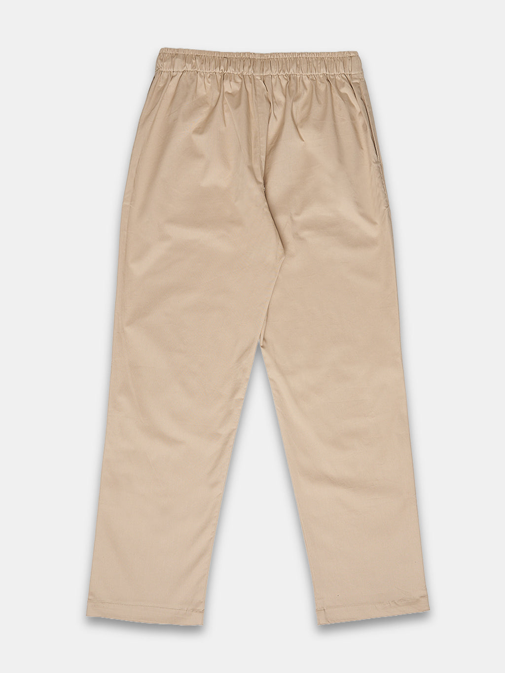 Women's Cotton Lycra Regular Fit Pants Beige