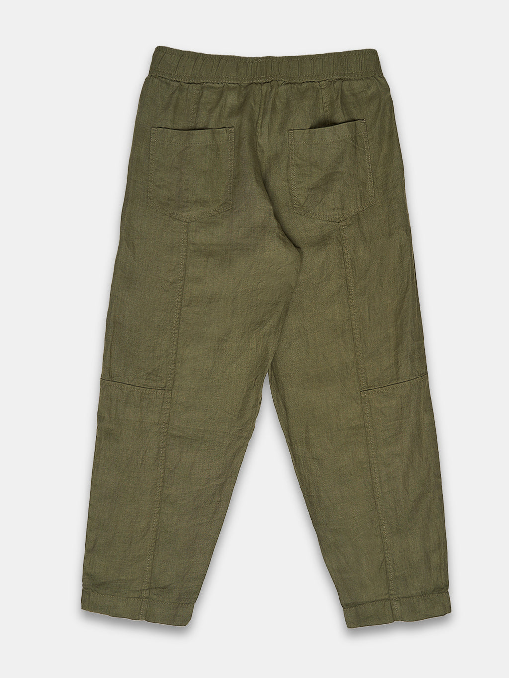 Women's 100% Linen Barrel Leg Pant Olive
