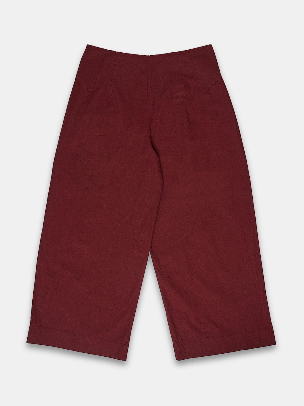 Women's Cotton Linen Regular Fit Pant Maroon