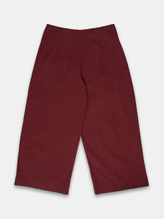 Women's Cotton Linen Regular Fit Pant Maroon