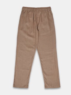 Women's Linen Viscose Regular Fit Pant Beige