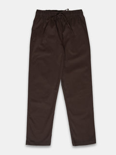 Women's Cotton Lycra Regular Fit Pants Brown