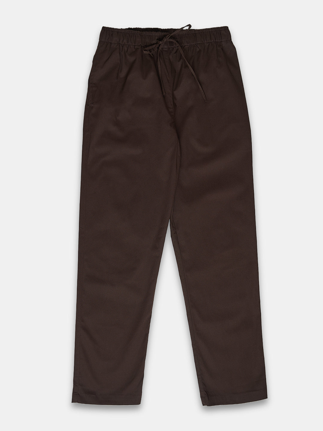 Women's Cotton Lycra Regular Fit Pants Brown