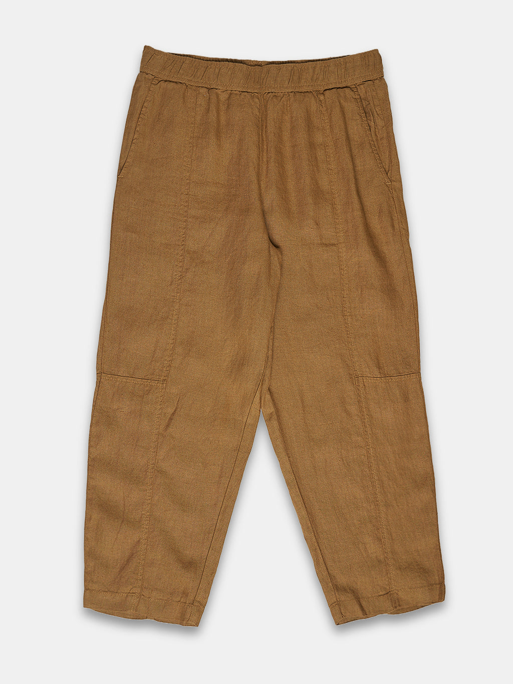 Women's 100% Linen Barrel Leg Pant Mustard