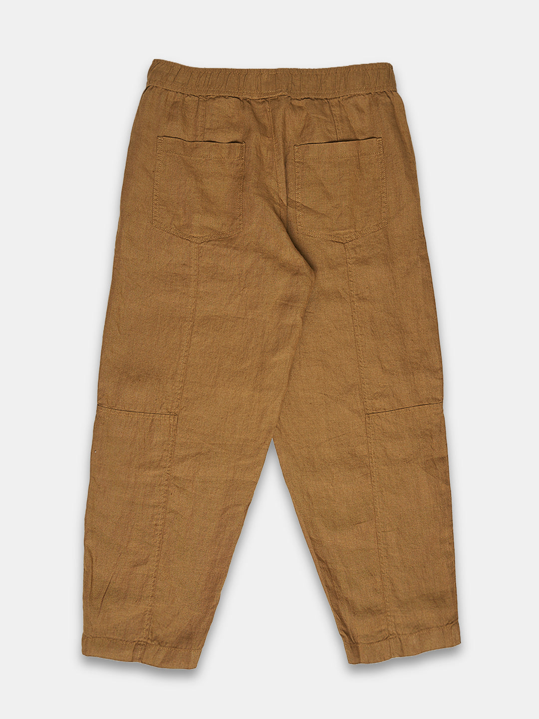 Women's 100% Linen Barrel Leg Pant Mustard