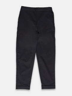 Women's Cotton Lycra Regular Fit Pants Black