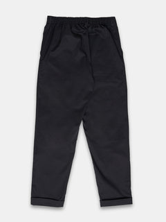 Women's Cotton Lycra Regular Fit Pants Black