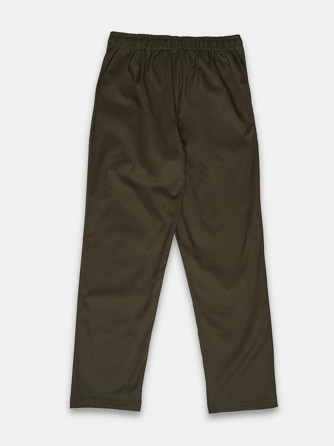 Women's Cotton Lycra Regular Fit Pants Olive