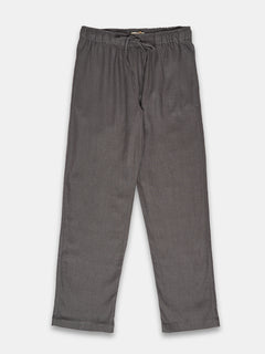 Women's Linen Viscose Regular Fit Pant Grey