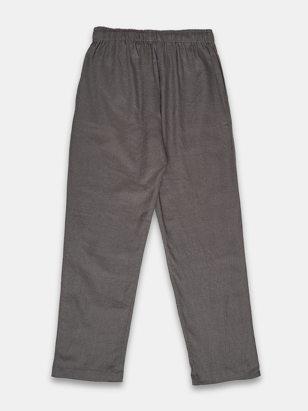 Women's Linen Viscose Regular Fit Pant Grey