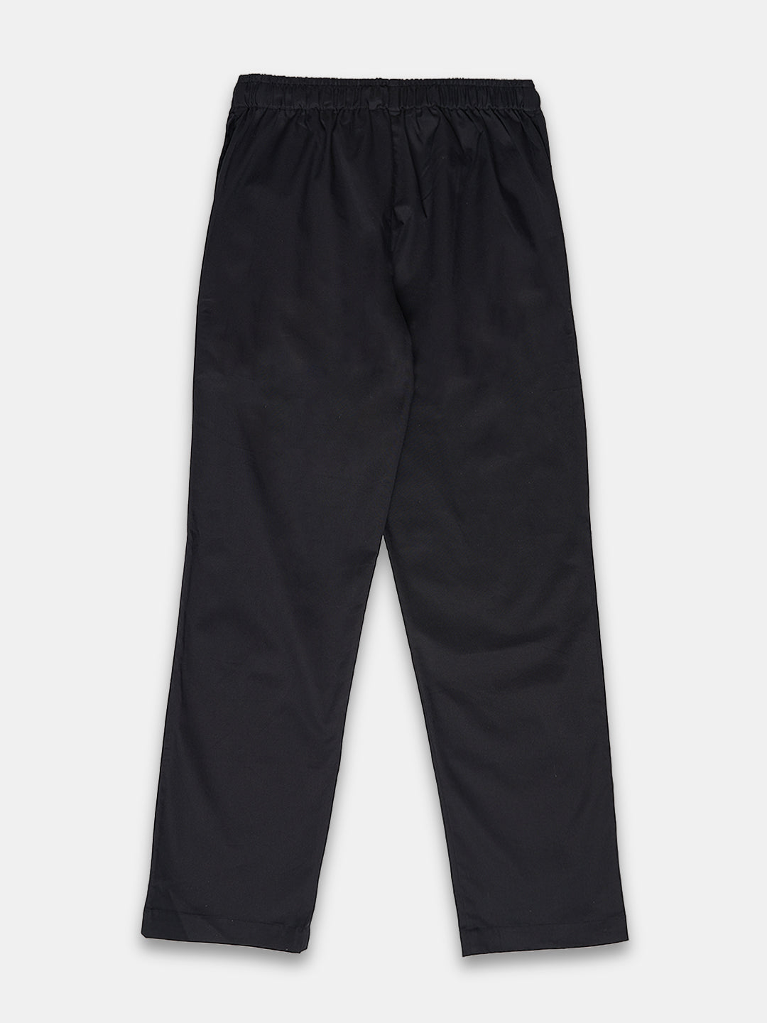 Women's Cotton Lycra Regular Fit Pants Black